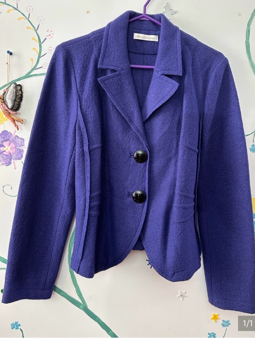 Melanie Lyne Two-Button Wool Blend Blazer